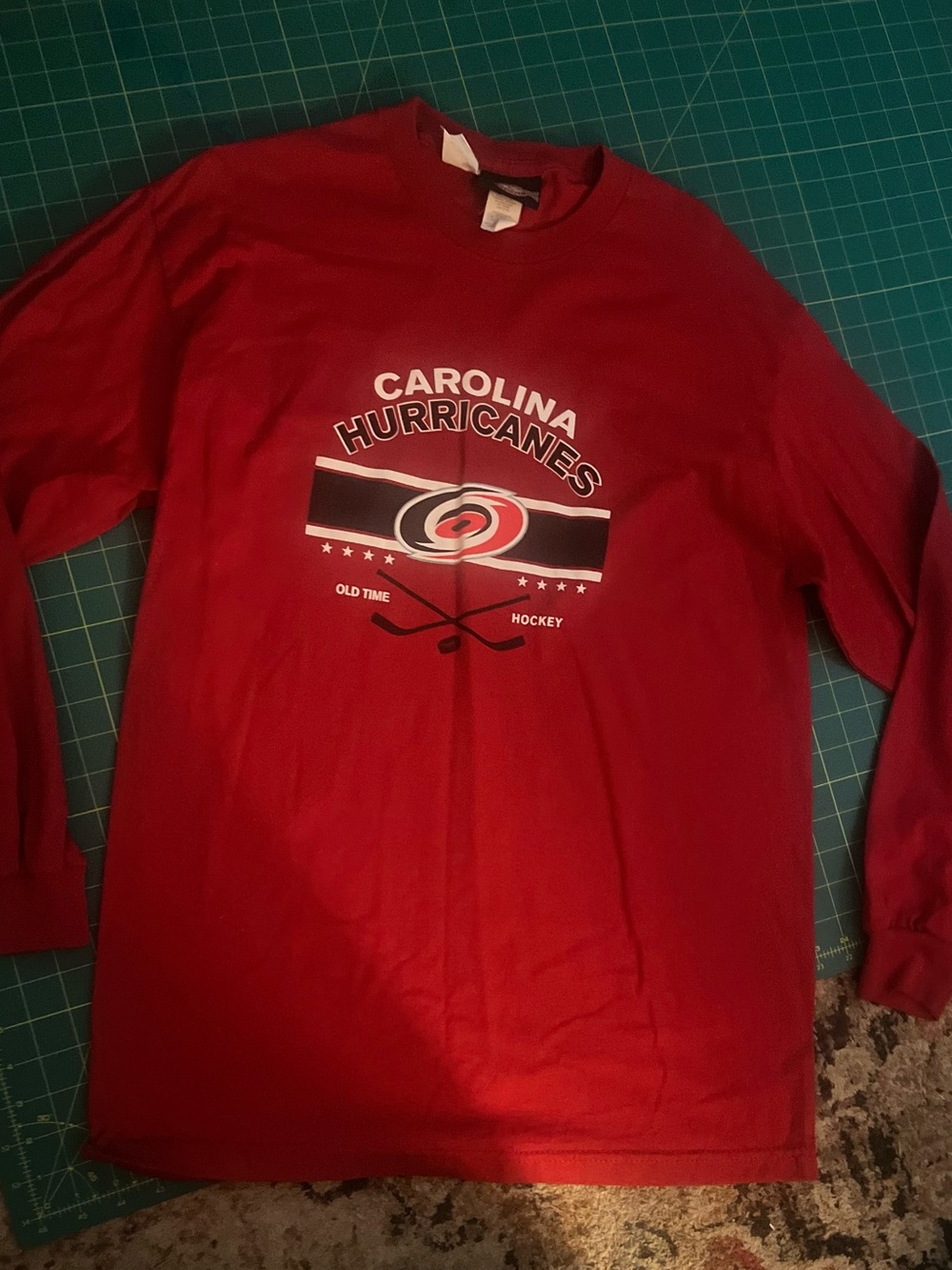 Red Long Sleeve Carolina Hurricanes Hockey Tee